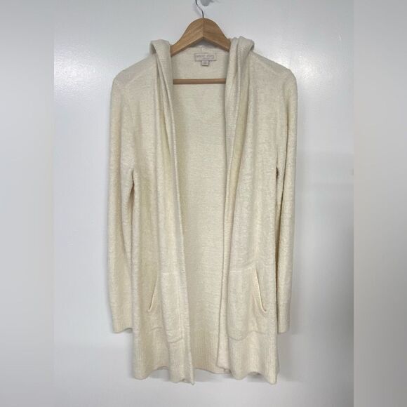 Barefoot Dreams Sweaters - Barefoot Dreams CozyChic Lite Open Front Hooded Cardigan Size Medium
